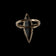 10K Yellow Gold Hematite / Black Alaskan Diamond Marquise Cut Ring Size 5 1/4