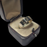 14K Yellow Gold Star Etched Cigar Band Ring Size 8 1/4 6.3mm