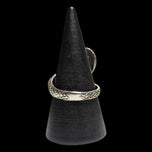 Sterling Silver Etched Snake Ring Size 7 3/4