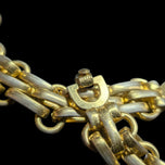 1980's Gold Tone Christian Dior Chain Link Necklace