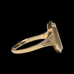 Order of Odd Fellows 10K Yellow Gold Daughters of Rebekah Crescent Ring Size 5.5