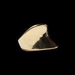10K Yellow Gold Modern Abstract Wave Ring Size 7