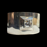 Large Sterling Silver Statement Cuff with Cubic Zirconia