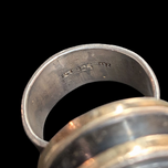Sterling Silver & 10K Gold Modernist Statement Signed Ring MR