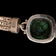 Sterling Silver Heavy Braided Bracelet Green Tourmaline