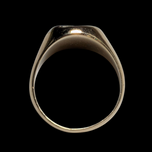 10K Yellow Gold and Diamond Coffee Bean Vintage Sid-Bar Ring Size 9 1/4