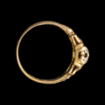 14K Gold Bluebird Diamond Textured Vintage Ring Size 6