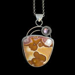 Sterling Silver & Noreena Jasper & Amethyst Necklace