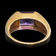 14K Yellow Gold Amethyst Solitaire Ring Size 7