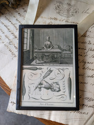 Art d'Ecrire Framed Book Page/Diagram