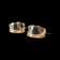 10K Yellow Gold Chunky Stepped Edge Hoop Earrings