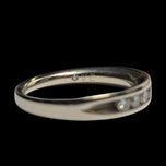 14K White Gold Channel Set Diamond Band Size 7 1/4
