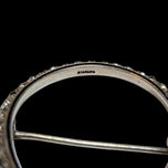 Antique Sterling Horseshoe Brooch with Paste Stones