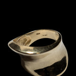 10K Yellow Gold Modern Abstract Wave Ring Size 7