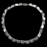 1960's Taxco .925 Silver & Onyx Inlay Necklace, Bracelet, Earring Set