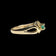 14K Yellow Gold Figure 8 / Infinity Band Emerald Ring Size 4 3/4