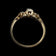 14K Yellow & White Gold & Diamond Art Deco Ring Size 6 3/4
