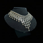 .900 Silver Chainmail Statement Bib / Collar / Tribal Necklace