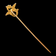 Antique 14K Yellow Gold Griffin Stick Pin With Diamond Eye