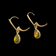 14K Yellow Gold Ammolite Drop Earrings