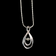 10K White Gold and Floating Diamond Pendant Necklace
