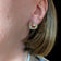 10K Tri Gold: Yellow, Rose & White Gold Circle Knot Stud Earrings
