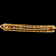 Antique 9CT Gold Ivy Leaf Filigree Bar Hair Clip / Pin
