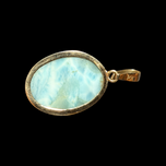 14K Yellow Gold Larimar Pendant