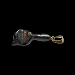 10K Yellow Gold & Wooden Mano Fico / Figa Protective Amulet Charm