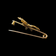 Antique 14K Yellow Gold Butterfly Brooch with Seed Pearls
