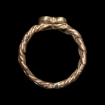 9K Yellow Gold Braided Knot Heart Ring Size 5 1/4