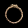 9K Yellow Gold Braided Knot Heart Ring Size 5 1/4