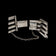 Mexican Sterling Silver Gate Panel Link Bracelet: Signed JS Eagle Stamp Vintage