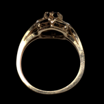 10K Yellow Gold Art Deco Sapphire Ring Size 5 1/2