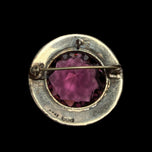 Vintage Sterling Silver & Purple Glass Celtic Kilt Pin / Brooch / Pendant