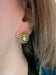 10K Yellow Gold Peridot Open Work Stud Earrings