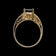 10K Yellow Gold Emerald Cut Purple Sapphire Open Work Cathedral Ring Size 7.5