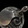 Antique Sterling Silver Retractable Measure / Sewing Tape on Bail Loop England, Repoussé Bird Motfif