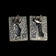 Sterling Silver Modern / Brutalist Fissure / Shadowbox Stud Earrings