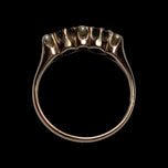 Antique 10K Gold Green Garnet Doublets & Seed Pearl Ring Size 5.5