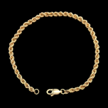 10K Yellow Gold Rope Chain Bracelet