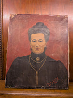 19th Century Portrait of a Woman in Mourning Clothes