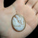 18K Yellow Gold Cameo Brooch / Pendant Cornucopia, Cherub & Woman Italy