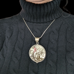 Equestrian Horse / Fox Hunt Themed Johnson Bros Ironstone Pottery Necklace