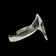 Sterling Silver Mexico Abstract / Modernist Stacked Wave Cuff Bracelet