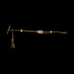 Antique Victorian Gold Filled Slider Watch Chain with Tassel Fob
