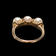 10K Yellow Gold Triple Pearl Ring Size 6