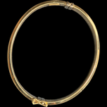 10K Yellow Gold Hinged Bangle Bracelet with Safety Clasp 3mm Wide