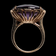 18K Yellow Gold Amethyst and Diamond Statement / Cocktail Ring Size 6 3/4