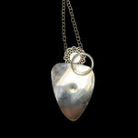Sterling Silver Fossilized Coral & Garnet Pendant Necklace